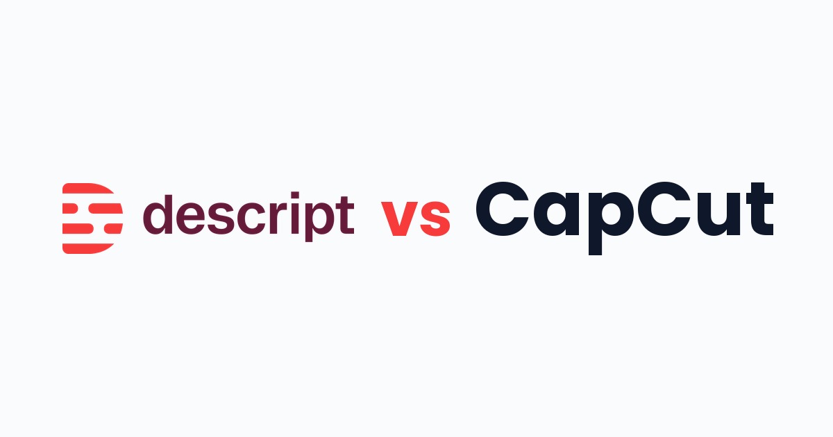 Descript and CapCut video editing interfaces compared