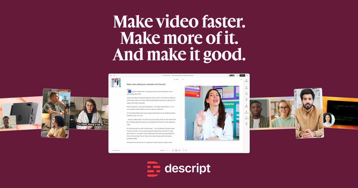 Descript editor preview
